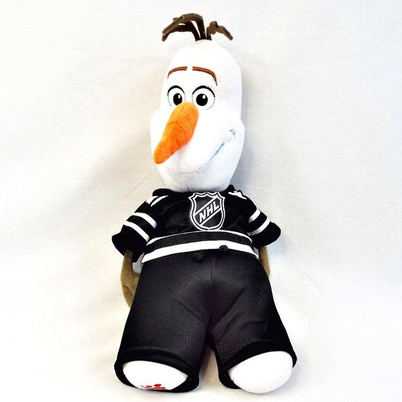 Build a Bear Olaf Plush Stuffed Frozen Snowman w/ NHL Clothing for Hockey Lover - Picture 1 of 5